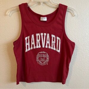 Harvard University Women's Red Graphic Tank Top Size Large